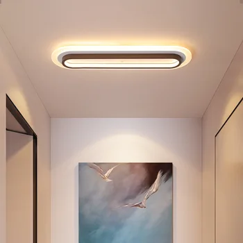 Iskandinav koridor ışık Led tavan lambası oturma odası Uzun Şerit tavan lambası yatak odası lambası gömme Montajlı Tavan lambası AC85-265V