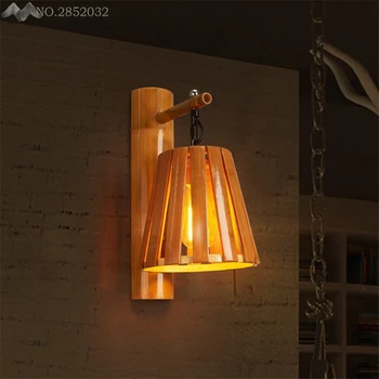 Iskandinav yaratıcı bambu duvar ışıkları kova duvar lambaları oturma odası restoran Cafe yatak odası Bar ev aydınlatma mutfak armatürleri