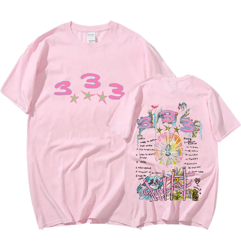 Isveç Rapçi Bladee 333 T Shirt Drenaj Gang Müzik Albümü Grafik Baskı T-shirt Erkek Kadın Hip Hop kısa kollu tişört Streetwear - 3