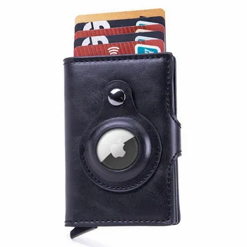 Için Airtag Cüzdan Deri Kılıf Apple AirTag GPS İzci erkek Hava etiketi Cüzdan Para Klibi ile RFID Engelleme Kredi kimlik kartı tutucu