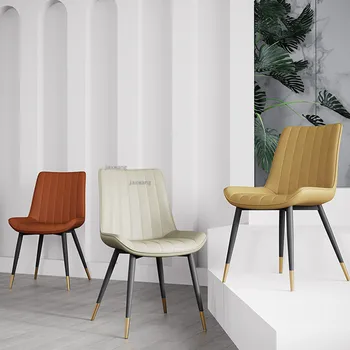 İskandinav yemek sandalyesi ev mutfak mobilyası Modern ışık lüks yemek odası sandalyeleri kişilik yüksek arkalığı boş sandalye CN