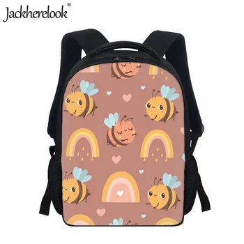 Jackherelook Anaokulu Çocuk okul çantası Moda Yeni Kawaii Karikatür Arı Baskı erkekler için sırt çantası Kız Rahat seyahat sırt çantası