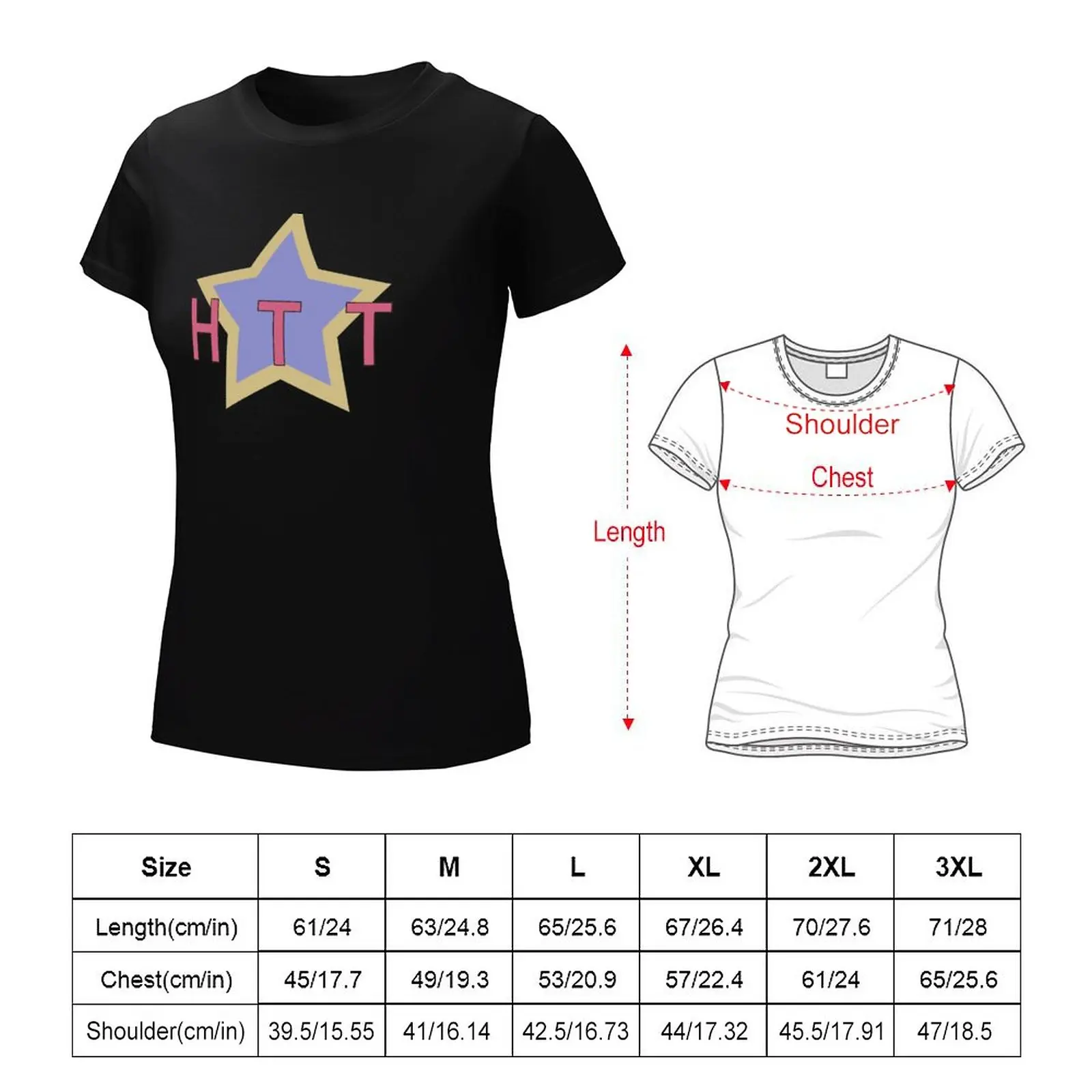 K-ON HTT Gömlek T-Shirt büyük boy t shirt yaz üst bluz siyah t-shirt Kadınlar için - 1