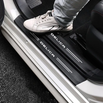 Karbon Fiber Araba Sticker Oto Kapı Gövde Koruyucu Şerit Mitsubishi Delica İçin D5 L400 Anti Scratch Su Geçirmez Çıkartma