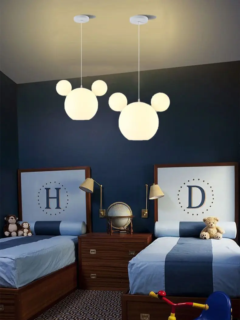 Karikatür ayı LED tavan avize ışık yaratıcı aydınlatma avize lamba aile tema otel çocuk çocuk yatak odası lambaları - 1