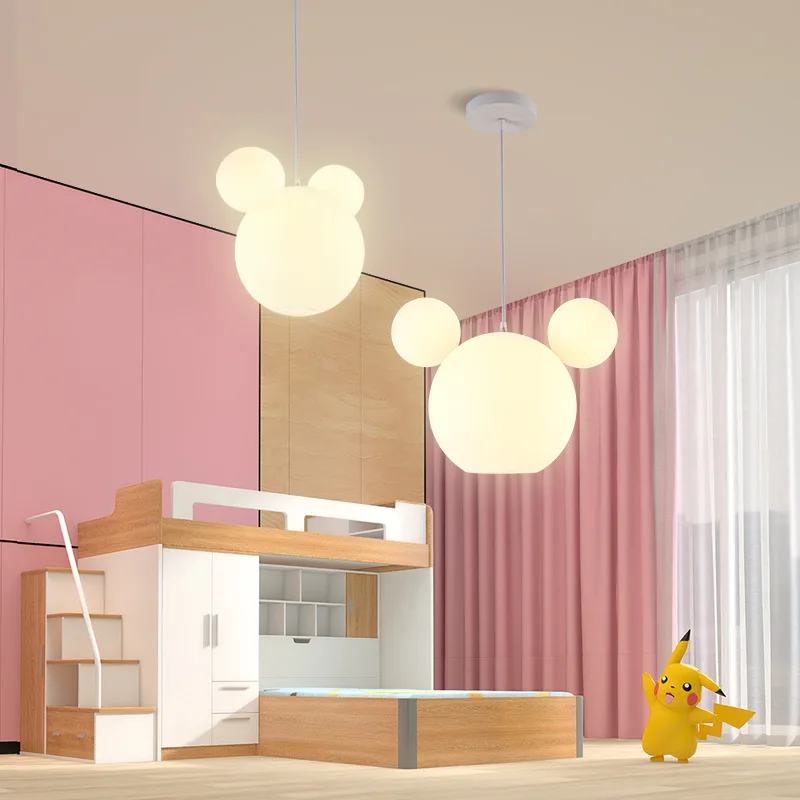 Karikatür ayı LED tavan avize ışık yaratıcı aydınlatma avize lamba aile tema otel çocuk çocuk yatak odası lambaları - 3