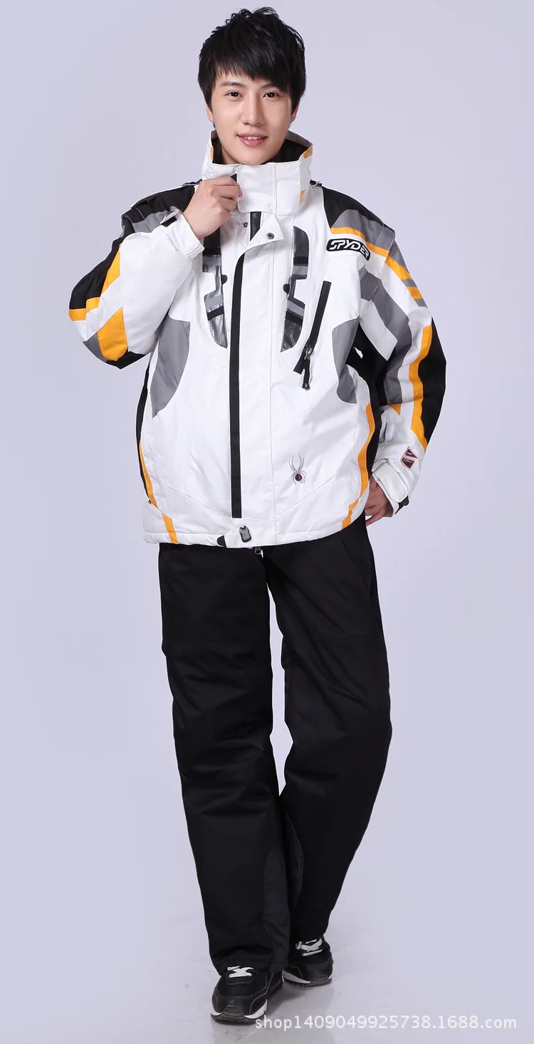 Kayak Takım Elbise Erkekler Kış Örümcek Termal Su Geçirmez Rüzgar Geçirmez Kar pantolon Kayak Ceket Erkekler Set Kayak Ve Snowboard Takım Elbise - 2