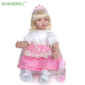 KUKADOLL 60 CM Güzel Prenses Bebek Bebek Bezi Vücut Giydirme Bebek Aksesuarları Ücretsiz Çocuklar Yılbaşı Hediyeleri