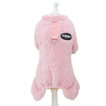 Köpek Bulanık Kadife Pijama Yumuşak Polar Köpek Bulanık Kadife Pijama Pet Sıcak Soğuk Hava Ceket Yelek Rahat Tulum Giyim Kıyafet
