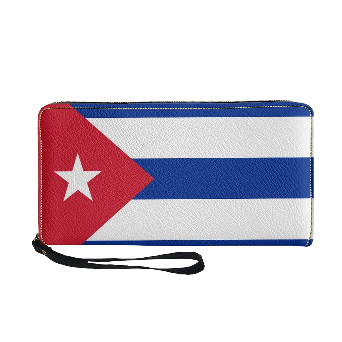 Küba Bayrağı Baskı Bayan Cüzdan Deri Çanta Bileklik Debriyaj cep telefonu Cüzdan Kadınlar için bozuk para kesesi Taşınabilir kart tutucu 2024 - 1