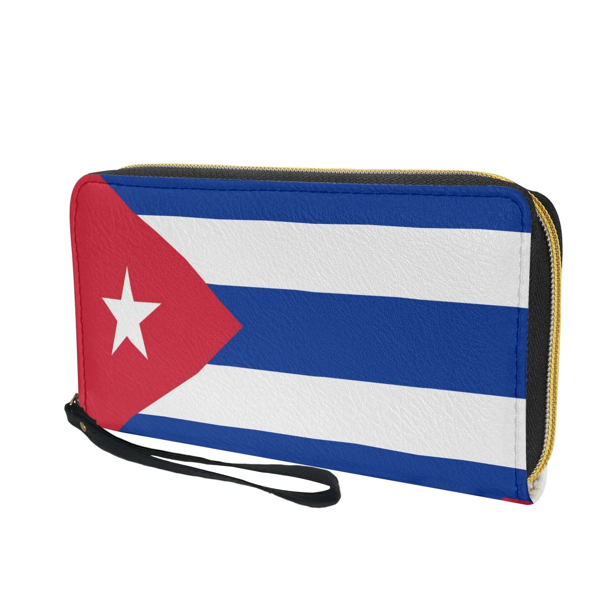 Küba Bayrağı Baskı Bayan Cüzdan Deri Çanta Bileklik Debriyaj cep telefonu Cüzdan Kadınlar için bozuk para kesesi Taşınabilir kart tutucu 2024 - 5