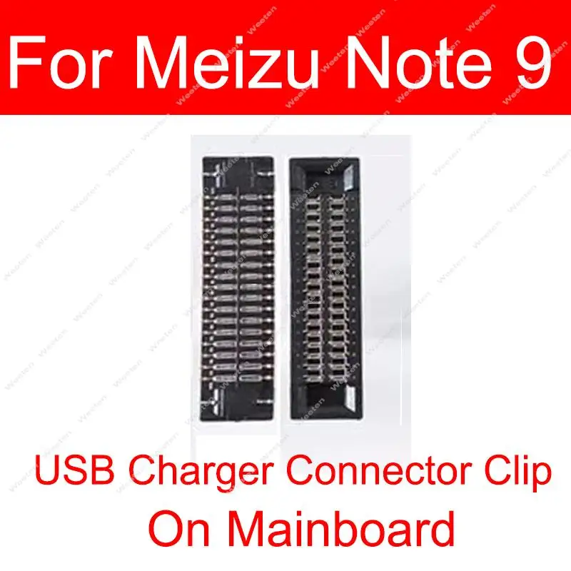 LCD USB İç Tutucu Klip Anakart Meizu Not 8 Not 9 Ekran Flex USB şarj aleti akü maşası Konektörü Anakart - 2