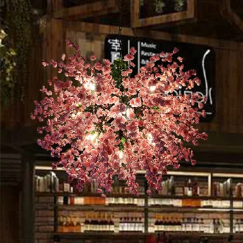 LED kolye lamba modern İskandinav Romantik Simülasyon kiraz Çiçeği Restoran Tema Müzik Bar Dükkanı Ticari dekorasyon ışıklandırma