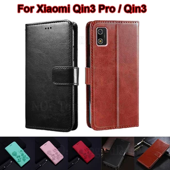 Manyetik Telefon Etui Na Xiaomi Qin3 Pro Flip Case Kitap Standı deri cüzdan Kapak Carcasas Xiaomi Qin3 Qin 3 Pro Mujer Hoesje
