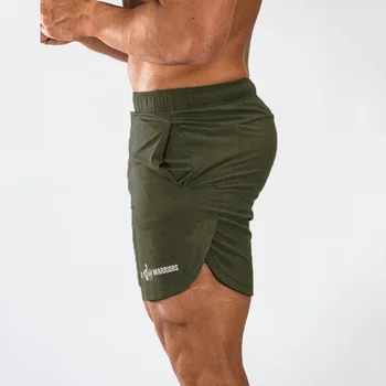 Marka Spor Erkek Vücut Geliştirme Şort Adam Yaz Spor Salonları Savaşçıları Egzersiz Nefes Hızlı kuru Spor Jogger Plaj kısa pantolon