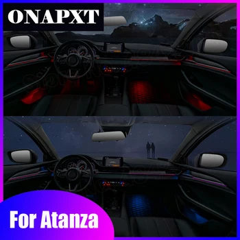 Mazda 6 Atanza 2017-2020 için Düğme Kontrolü Neon Ortam Işığı 64 Renk Seti Dekoratif LED Atmosfer Lamba işıklı Şerit
