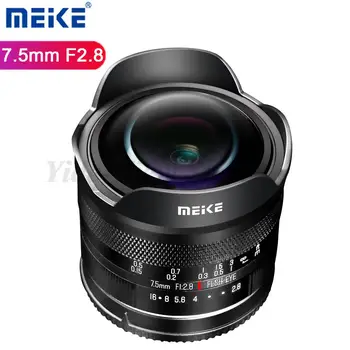 Meike 7.5 mm F2.8 Aps-C Manuel Odaklama Balıkgözü lens İçin M43/E/X/Z / EFM Dağı kamera Gibi A9II A7IV a7SII A6600 A7R3 A7RIII A7 X-H1