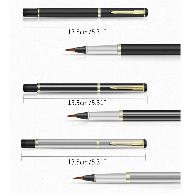Metal Çin Fırça dolma kalem Tasarım Acemi Kaligrafi Fırçası Piston dolu için Fit Çocuk Yetişkin Kaligrafi Boyama - 5