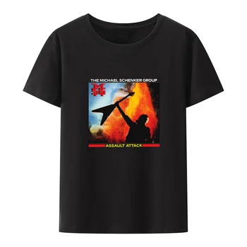 Michael Schenker Grubu Tshirt Michael Schenker Grubu Kaya Ağır Sert Metal Silahlı ve Hazır Dibe Ufo Tee Gömlek Camisetas