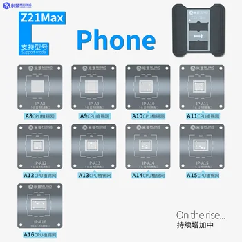 Mijing Z21max Zxıtaı iPhone Android Telefon onarım çipi 6-14 CPU Zxıtaı A8-A16 Manyetik 0.12 Kare Delik Dikim Teneke Net
