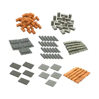 Minyatür Meraklıları için Çatı Kiremitleri Dollhouse Dekor Modeli Yapı Malzemeleri