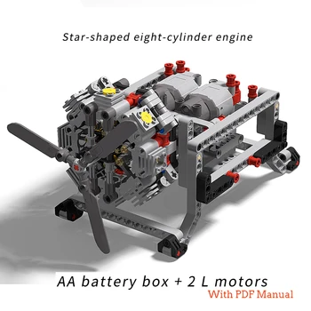 MOC Yaratıcı Elektrikli Yüksek teknoloji Parçaları Yapı Taşları Motor 8 silindirli Motor Mekanik Modeli DIY enlighten Oyuncak çocuklar için hediye