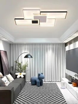 Modern LED tavan lambaları oturma odası yatak odası için Minimalist yuvarlak kare mutfak avize atmosferik parlaklık dekorasyon ışıkları