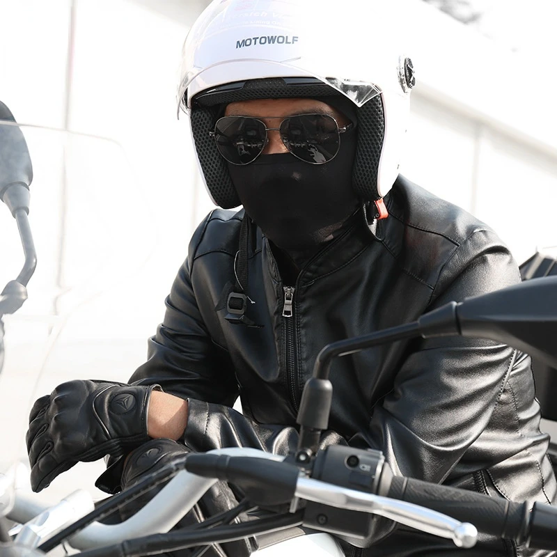 Motosiklet Rüzgar Geçirmez ve Güneş Koruyucu Başlık Yüz Maskesi Açık Sürme Koruyucu Başlık Toz Geçirmez Nefes Sürme Başlık - 2