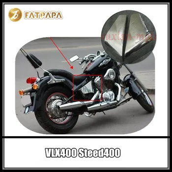 Motosiklet Aksesuarları Metal kaplama gümüş pil kapağı yan adanmış Fit Honda VLX400 Steed400