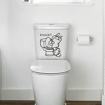 Narin Tuvalet Sticker Solmayan Hiçbir Kalıntı Pencere Sticker Tavşan Okuma Tuvalet Sticker