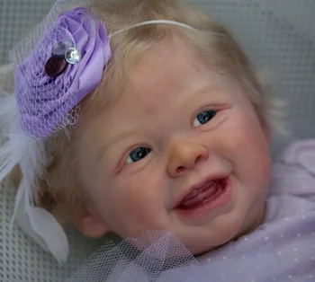 NPK 20 inç Yeniden Doğmuş Bebek Kiti Harper Vücut ve Gözler Yumuşak Dokunuşlu Bitmemiş Bebek Parçaları