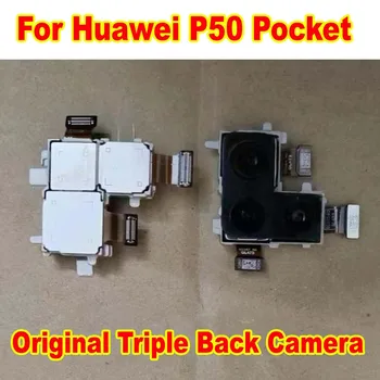 Orijinal Küçük Bakan Ön Üçlü Büyük Backview Arka Arka Kamera İçin Huawei P50 Cep Ultrawide Ana kameralı telefon Flex Kablo