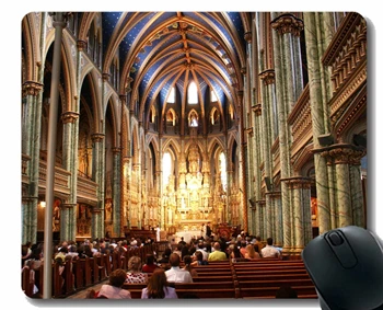 Oyun Fare Mat, İnanç İnanç Notre-Dame Katedrali Bazilikası Ruhu Mouse Pad Dikişli Sınır