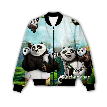 Phechıon Yeni Erkek / kadın Hayvan Panda 3D Baskılı Ceket Moda Streetwear Erkekler Gevşek Spor Ceket ve Ceket M85