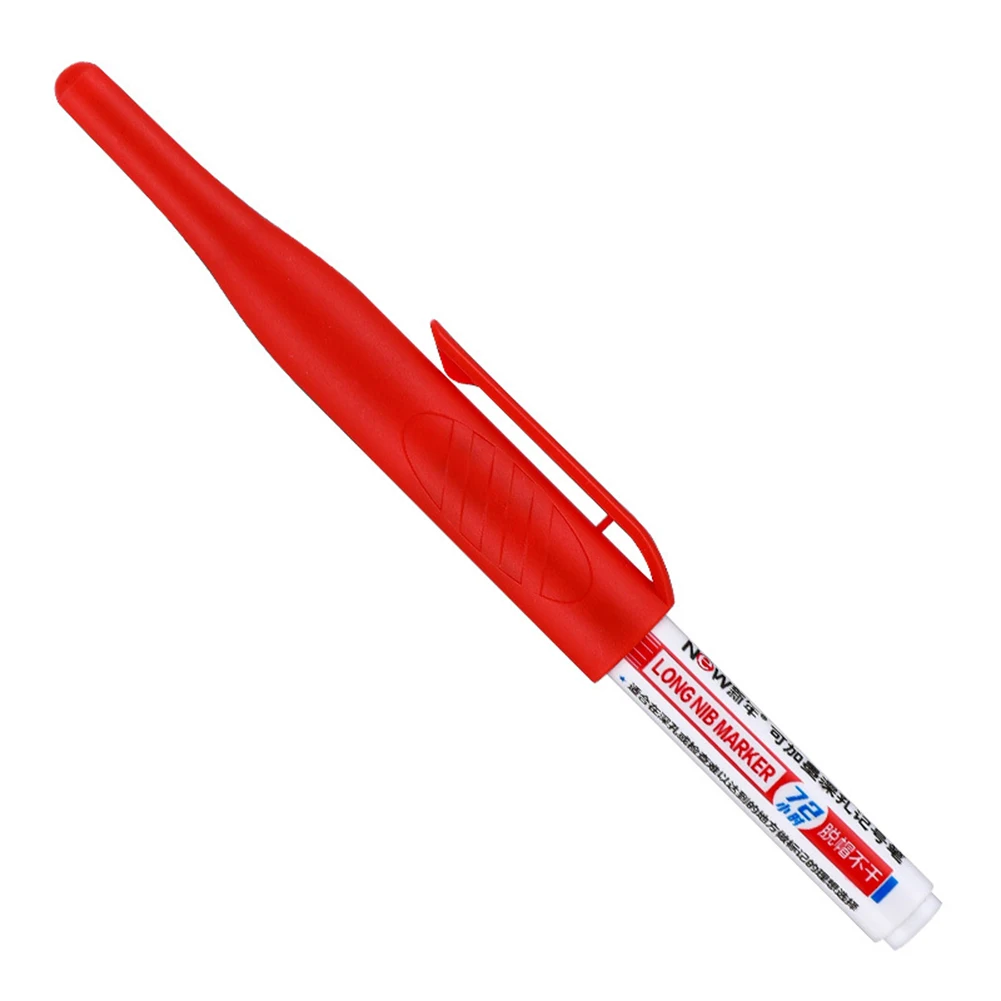 Plastik cam için renkli uzun kafa işaretleyiciler kalem pratik ağaç işleme kalem - 1