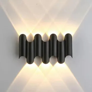 Roukeymi led duvar lambası 6 W 12 W LED kapalı alüminyum aplik ev aydınlatma yatak odası oturma odası koridor süslemeleri ışık AC85-265V