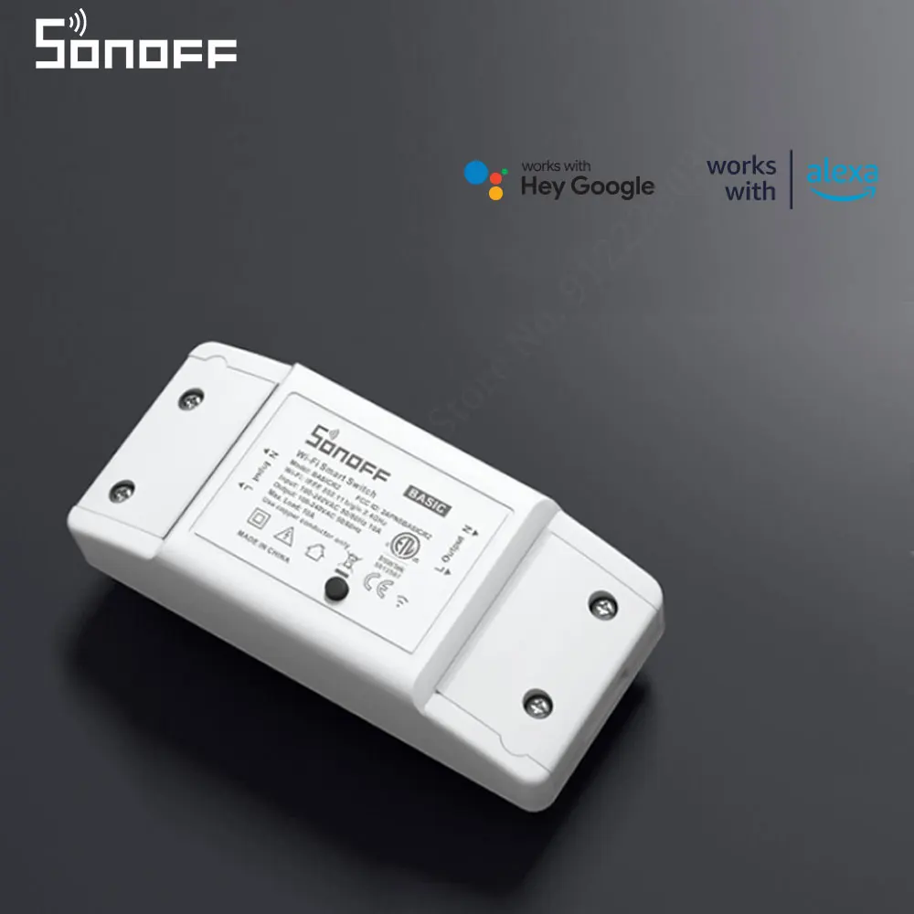 SONOFF Temel R2 10A Wifi DIY akıllı kablosuz uzaktan kumanda anahtarı eWeLink Akıllı ev ışık modülü Alexa ile çalışmak Google ev - 0