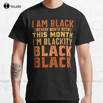 Siyah Geçmişi Ay Afro Melanin Siyah Kadın Afro Amerikan klasik tişört Özel Yetişkin Genç Unisex Dijital Baskı Tee Gömlek
