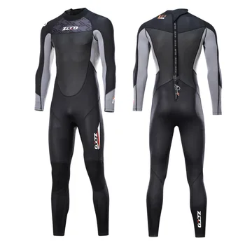 Siyah Tam Vücut Erkekler 3Mm Neopren Wetsuit Sörf Yüzme dalgıç kıyafeti Triatlon dalış elbisesi Soğuk Su Tüplü Şnorkel