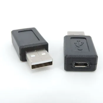 Siyah USB 2.0 Tip A erkek mikro USB B dişi adaptör Fiş Dönüştürücü USB 2.0 mikro USB Konektörü