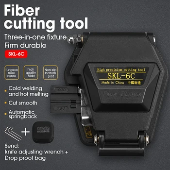 SKL-6C Fiber cleaver kablo kesme bıçağı FTTT fiber optik bıçak araçları kesici Fiber Cleavers 16 yüzey bıçak