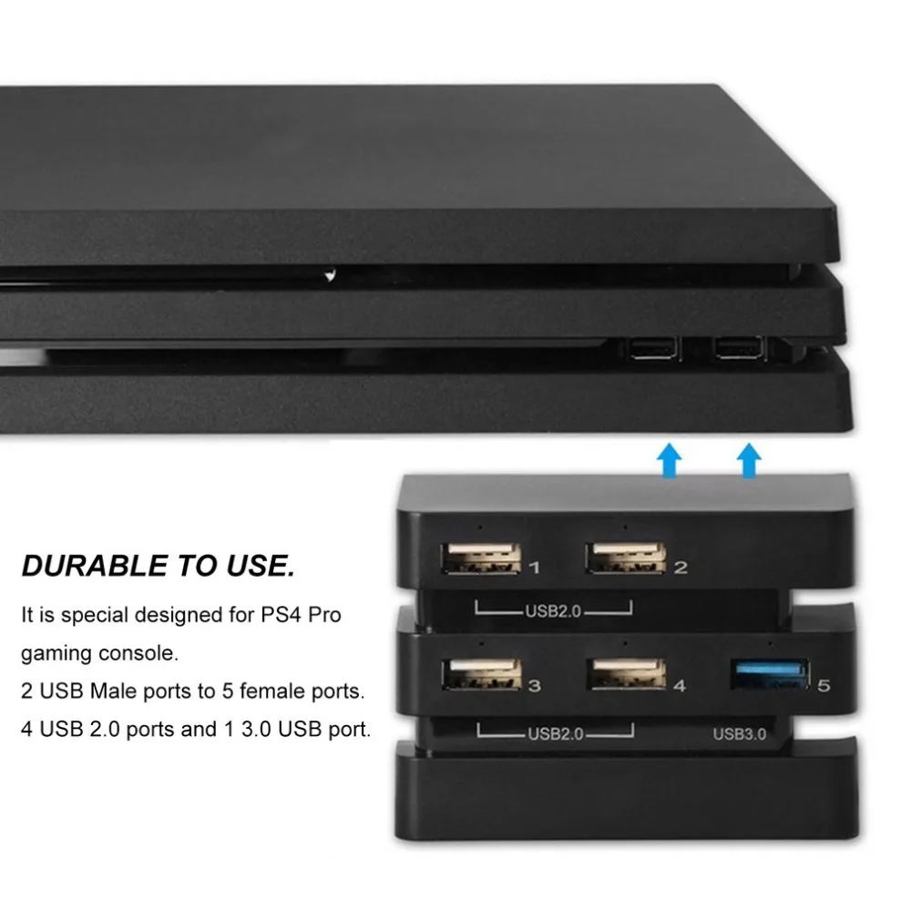 Sony Play Station 4 Pro PS4 bağlantı noktası bağlantı noktaları 3.0 2.0 için Hub USB 5 bağlantı noktası - 4