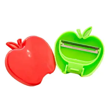 Soyucu Elma Şekli Katlanabilir Paslanmaz Çelik Meyve Soyucu Dilimleme Mutfak Aracı Ev Rastgele Renk Soyucu mutfak gereçleri Araçlar