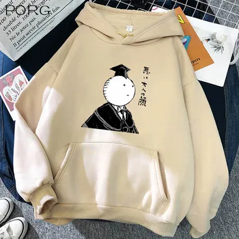 Suikast sınıfı Korosensei Unisex Hoodies japon animesi Baskılı erkek Streetwear Casual Tişörtü