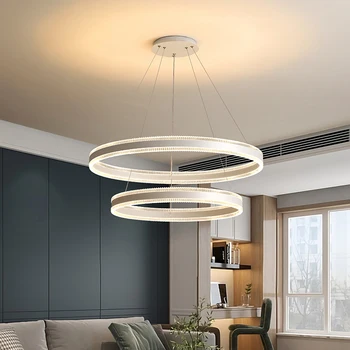 Tam spektrum göz koruması Anti-mavi kolye ışıkları atmosfer oturma odası ev lambası yaratıcı kişilik yüzük yatak odası lambaları