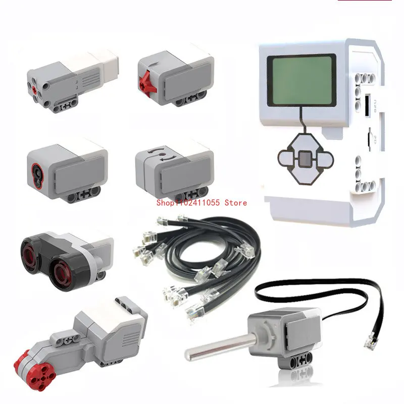 Teknik EV3 45500 45544 45560 Renkli Dokunmatik Gyro Ultrason Sensörü PF Parçaları DIY MOC Eğitim oyuncak inşaat blokları Parçaları - 1