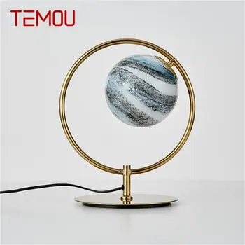 TEMOU Postmodern Masa Lambası Moda Yaratıcı LED Gezegen masa ışığı Ev Yatak Odası Oturma Odası Başucu Dekor