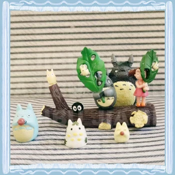 Totoro Minyatürleri Mikro Manzara Figürleri Anime Kawaii Dekor Miyazaki Peri Bahçe Aksesuarları Xiaomei Ev Odası Dekor Masası