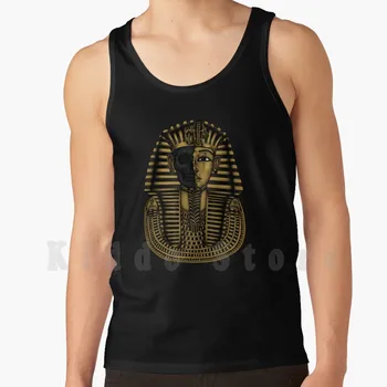 Tutankhamun tankı üstleri yelek %100 % Pamuk Tutankhamun Tutankhamun Mısır Mısır Kral Tut Kral Tut Firavun Kraliçe