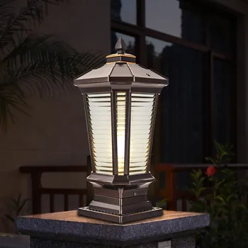 Vintage Açık bahçe lambası duvar fener direği LED Lambalar bahçe villa peyzaj ışıkları açık su geçirmez ışık E27 Buitenlamp